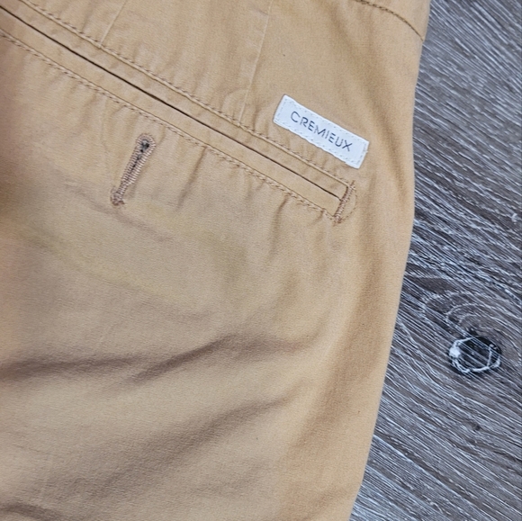 CREMIEUX Men's Tan Cotton Flat Front Causal Premium Shorts Size 36 - Picture 3 of 4